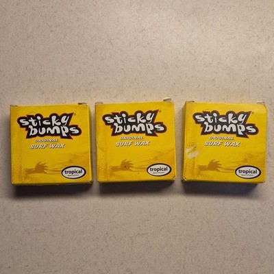 Sticky Bumps Original Surf Wax 3-Pack Tropical Blueberry Scent Made in USA