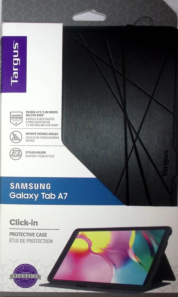 Etui Targus pour Samsung Galaxy Tab A7 Noir - Photo 1/2