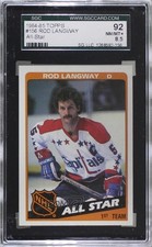 1984-85 Topps All Star Rod Langway #156 SGC 92 HOF 0q5