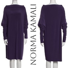 Norma Kamali NWT All In One 6 Way Convertible Jersey Dress Womens M Dark Purple