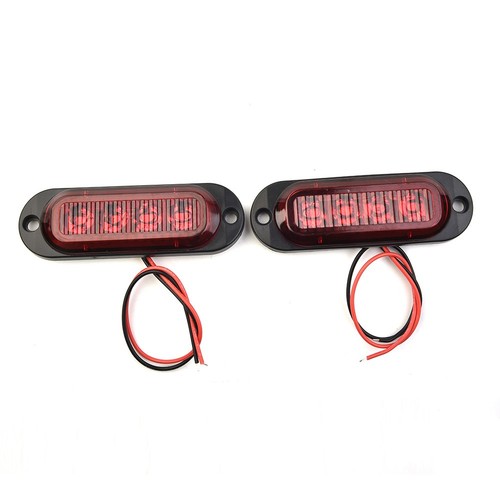 2X Red 4LED Side Clearance Marker Light RV Truck Trailer Indicator Lamp 12V 24V - Picture 6 of 12