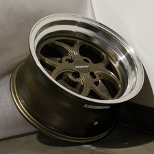 15x8.5 Bronze Machined Lip Wheels Klutch Sl2 4x100 17 Set Of 4 73.1