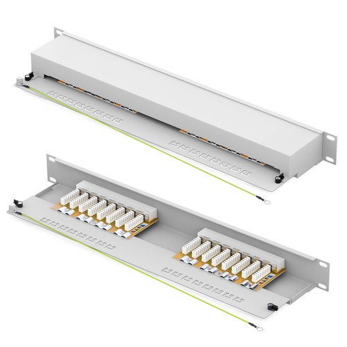 Cat6 Cat6a Patchpanel 12 8-Port RJ45 geschirmt Desktop Aufputz 1 10 GB Profi LAN - Photo 68/109