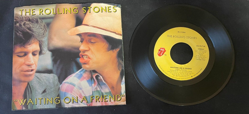 ROLLING STONES = ORIGINAL 80's - 45 RPM VINYLS - 5 HIT SONG + B SIDE = MEGA LOT - Picture 6 of 11