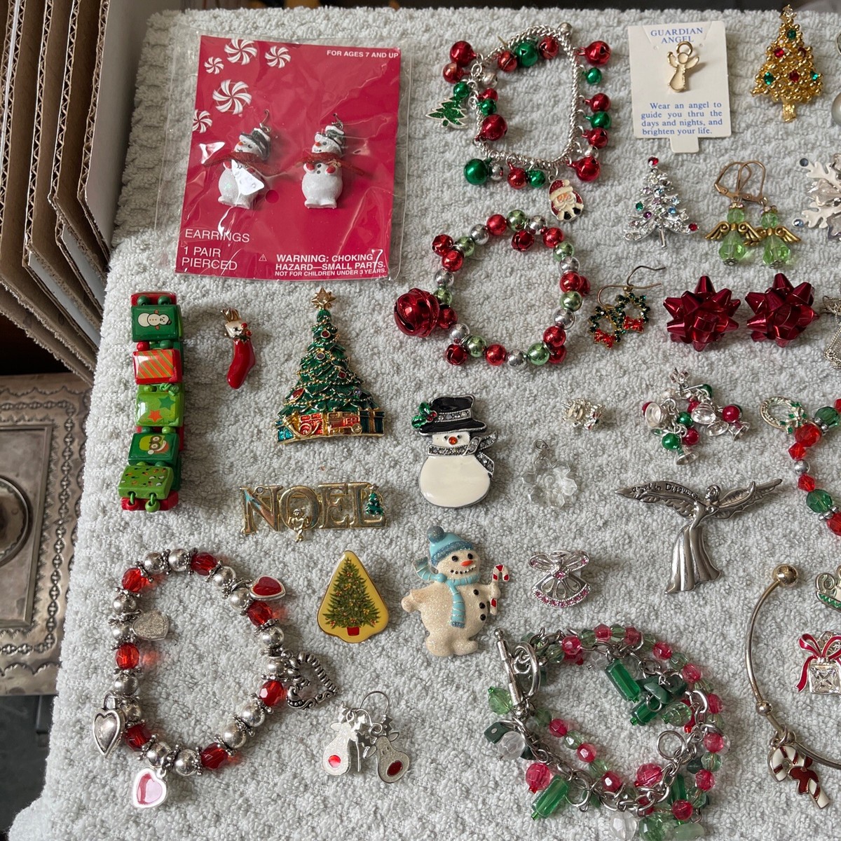 Necklace Novelty Christmas Jewelry LOT Pf VINTAGE CHRISTMAS TREE