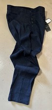 NWT 1195 Giorgio Armani Mens Pants Striped Blue 32 US/48 Eu Italy
