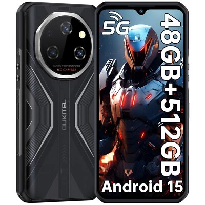 2025 OUKITEL WP55 Pro 5G Mobile Phone 48GB+512GB Android15 6.6 in Smartphone NFC