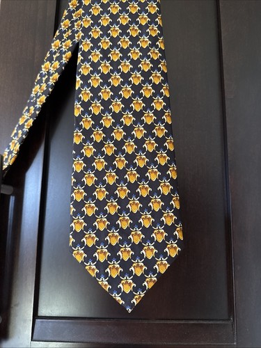 Henry Morell Vintage Men’s Tie With Tag 100% Silk Gorgeous Condition 