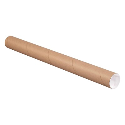 Cardboard Tubes with Caps, 48''L x 2''W x 2''H, Box of 4, Poster Tube for Mai...