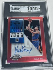 2018-19 Contenders Optic Kevin Knox Red Rookie Ticket Auto /149 SGC 10/10 Knicks