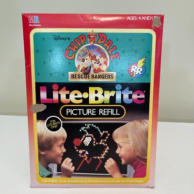 Lite Brite Refill Chip n Dale Rescue Rangers Chip & Dale UNPUNCHED 12 Characters