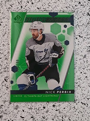 2022-23 SP Authentic Nick Perbix Future Watch Green /199 RC Tampa Bay Lightning