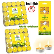 Citronella Tealight Candles Garden Home Mosquito Fly Insect Repeller 25, 50, 150