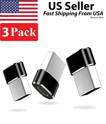 #ad 3 PACK USB C 3.1 Type C Female to USB 3.0 Type A Male Port Converter Adapter NEW $2.35