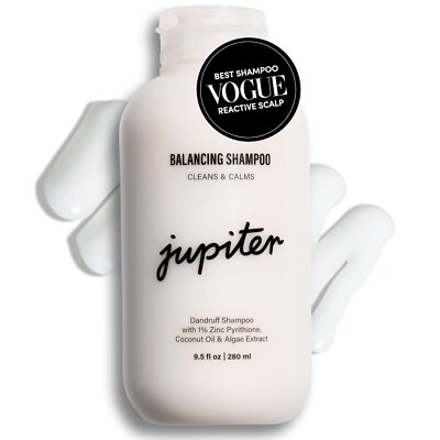 Jupiter Anti Dandruff Shampoo For Women Men Physician-Formulated Vegan 9.5 fl oz