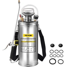 2Gal Sprayer Set Hand Pump Sprayer w/Pressure Gauge&Safety Valve for Gardening