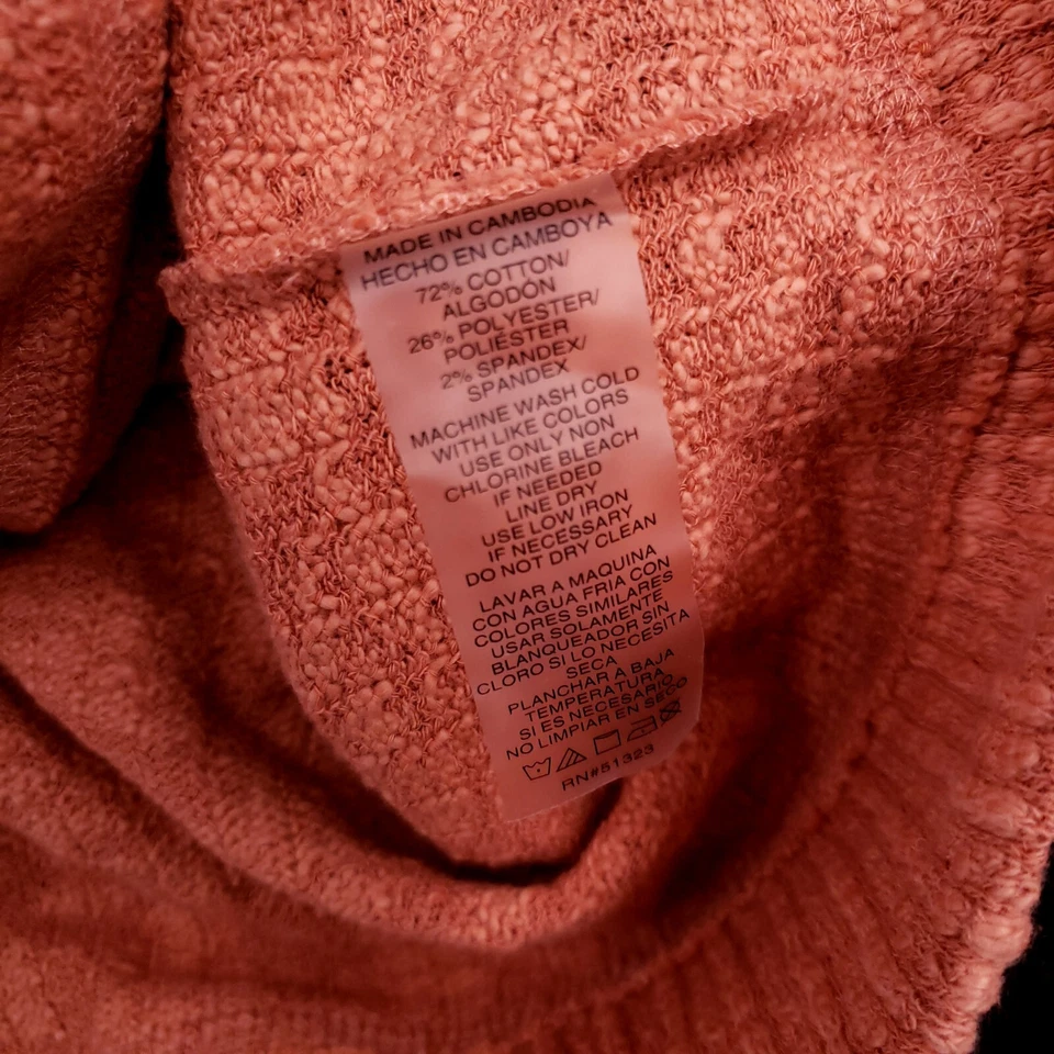 Suéter Two by Vince Camuto Mujer S Pequeño Naranja Cárdigan Cuello en V Tejido Texturizado Foto 4 de 4