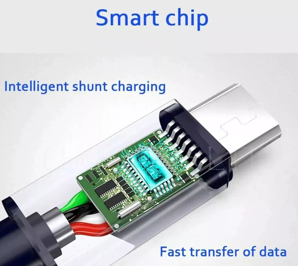 2 M Micro USB Cable Charger Lead For Samsung Galaxy Mobile Android Tablet Kindle - Image 4 of 4