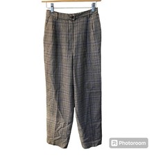 Pendleton 100 Virgin Wool Tartan Plaid Tapered Pants Womens Size 6 USA VTG