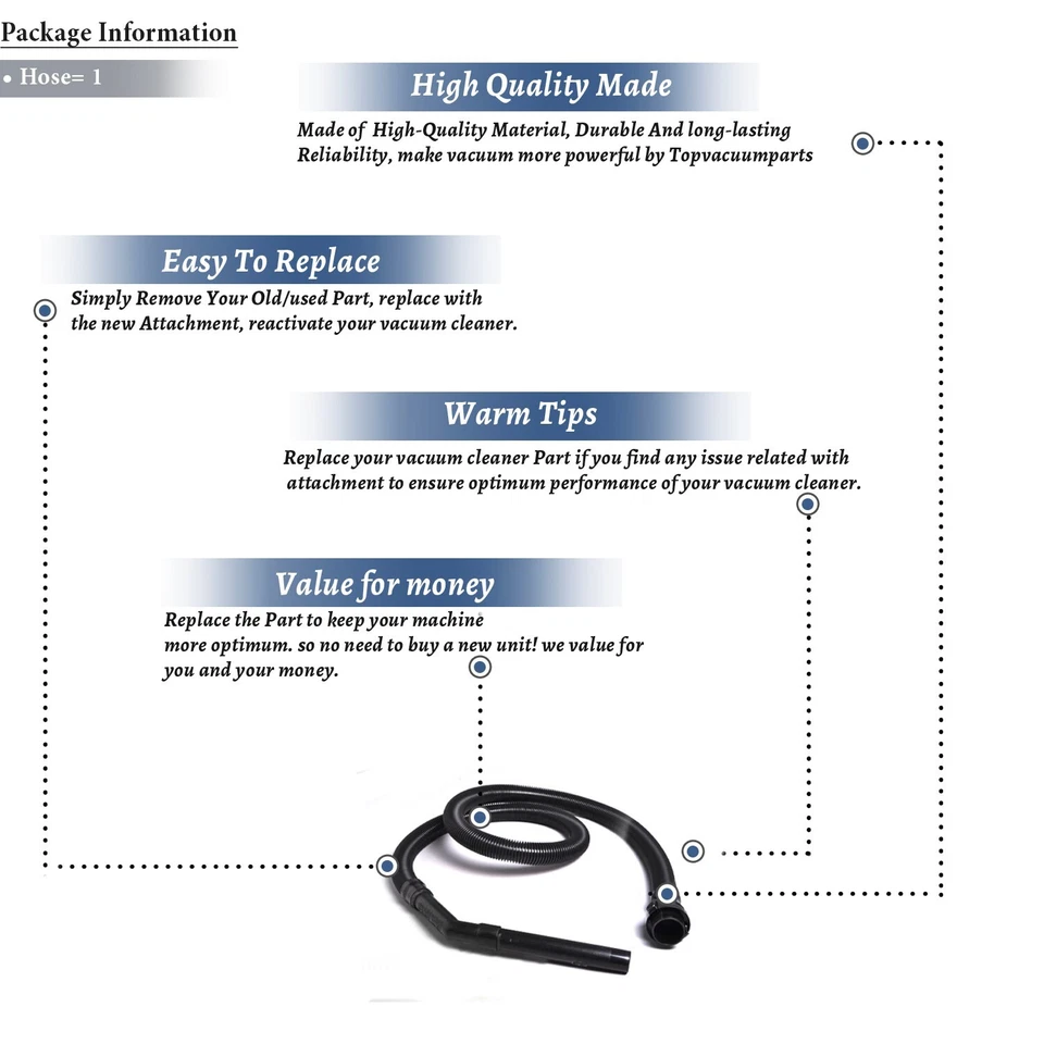 Fits For Hose Assembly for Mighty Mite 3670 3681 3686 3683 Series Vacuums - Image 3 of 3