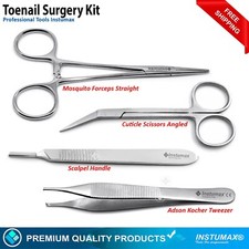 Toenail Removal Kit Podiatry Nail Surgery Cuticle Scissors Angled Chiropody Kit