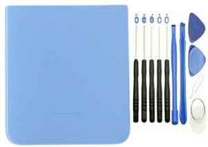 Original Samsung Galaxy Z Flip4 5G Akkudeckel Backcover Blau + Werkzeugset