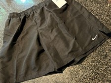 NWT - Mens NIKE Black Mesh Lined Swimsuit LARGE 