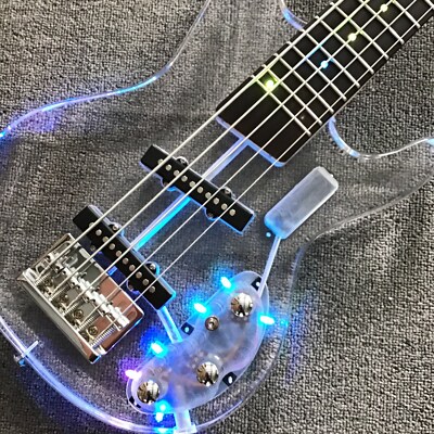 本日ラスト‼️透明エレキベース 5弦 LEDライト付き Se2bdb8f236714f98a65ed8c79ad23