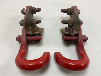 Jeep JK Wrangler OEM Rubicon Hardrock Rear Red Tow Hooks Pair 2013-2017 005450