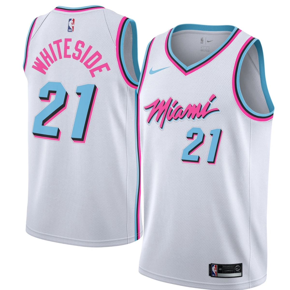 Nike Hassan Whiteside Miami Heat White Swingman Jersey - City Edition Size: 3XL