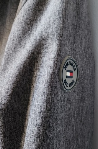 NWT $195 Tommy Hilfiger Softshell Hooded Jacket Gray Water & Wind Resistant Sz L - Picture 9 of 18
