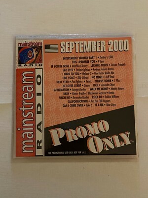 CD - MAINSTREAM RADIO - SEPTEMBER 2000 - Promo Only -  Used -  GUARANTEED 