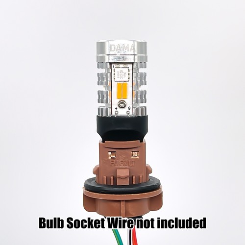 DAMA HIGH POWER 7443 Switchback LED Bulbs CANbus Front Turn Signal White Amber - Picture 7 of 7