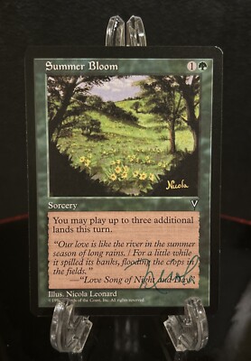 SUMMER BLOOM Visions 1996 MTG Artist Proof Signed Nicola Leonard Near Mint AP