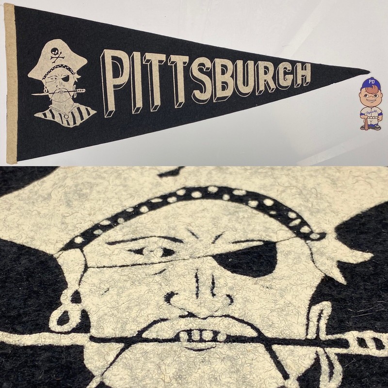 1940's Pittsburgh Pirates 11.5x26 Vintage Pennant MLB Baseball Pennsylvania