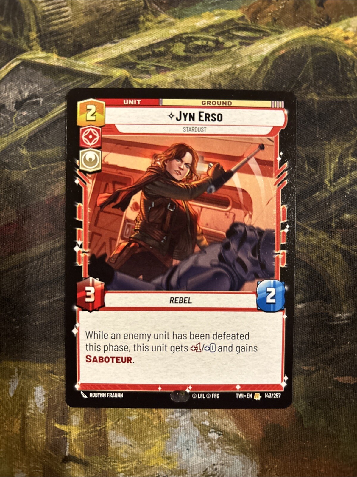 STAR WARS UNLIMITED JYN ERSO #143 TWILIGHT OF THE REPUBLIC RARE