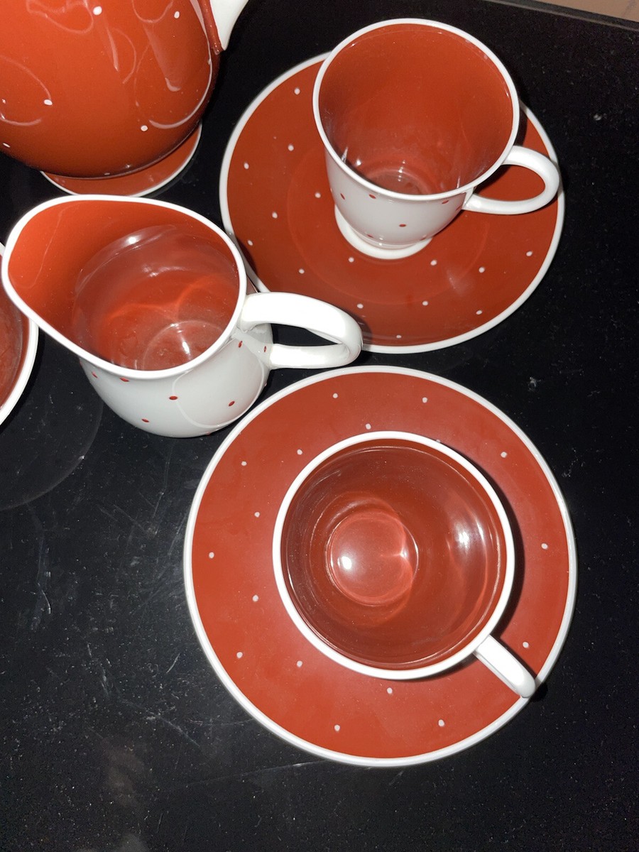 SUSIE COOPER BONE CHINA 12 PCS COFFEE SET FOR 4 MAHOGANY SUSIE COOPER BONE CHINA 12 PCS COFFEE SET FOR 4 MAHOGANY