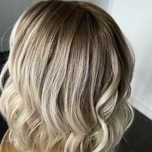 Ash Blonde to Blonde Lace Frontal Wig 100% Human Hair 13x4 Body Wave - Picture 2 of 10