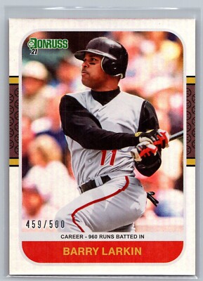 2021 Donruss - Retro 1987 #215 Barry Larkin /500  Career Stat Line