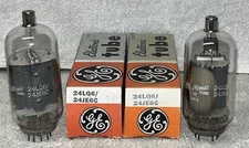 PAIR NOS NIB GE 24LQ6/24JE6C ELECTRONIC VACUUM TUBES SENCORE TESTED 100%