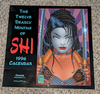 SHI CALENDAR 1996 CRUSADE ENTERTAINMENT LTD COMICS 12 DEADLY MONTHS