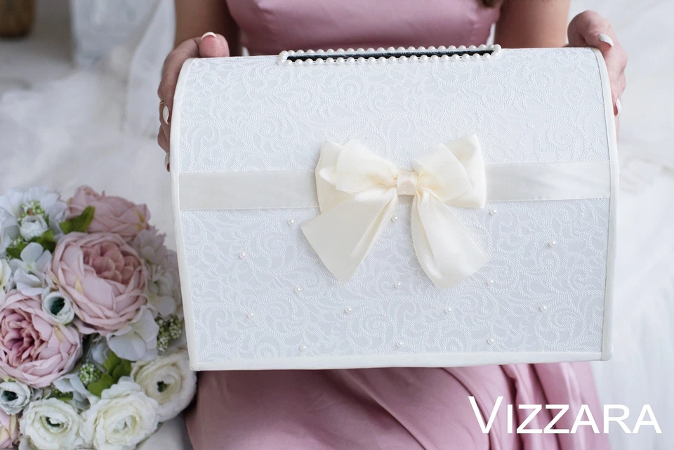 卡盒婚礼象牙白婚礼个性化盒装婚礼卡象牙白 — 第 4/4 张图片