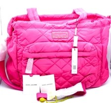 Marc Jacobs Quilted Nylon Diaper Bag Peony Pink Crossbody GL02307350