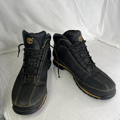 Timberland Euro Dub Hiker 46090 Dark Brown/Black Suede Leather Boots 11.5M