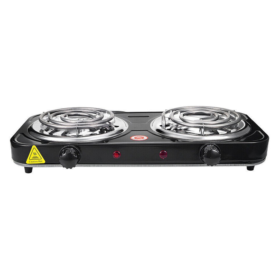 Portable Camping Cooking Stove Dorm Electric Double Burner Hot Plate