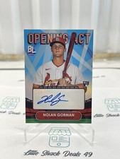 2023 Topps Big League - Opening Act Autographs Blue Foil #OAA-NG Nolan Gorman...