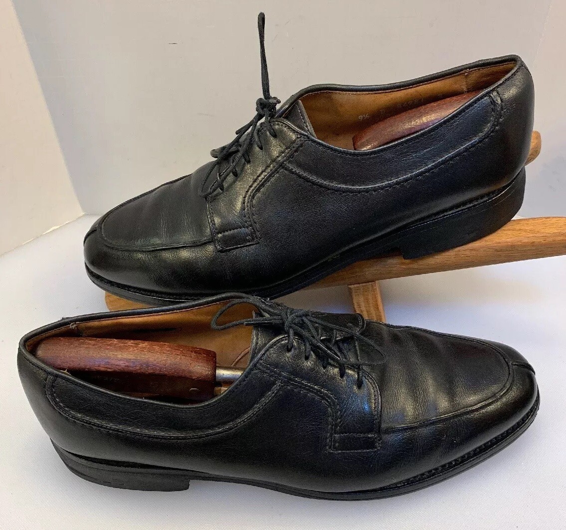 Allen Edmonds Men 9.5 D Stockbridge Split Toe Oxfords Black Rubber