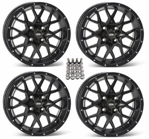 ITP SS212 ATV Wheels//Rims Black 12 Polaris Sportsman RZR Ranger 4