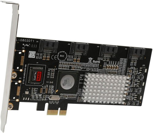 SYBA SY-PEX40008 IOCrest 4 Channels PCI-E SATA HDD Controller Card w Heatsink - Picture 7 of 7