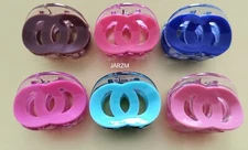 Modern 2-Ring Hair Clutcher Clips – Pack of 6 in Pastel & Bold Shades for Teens